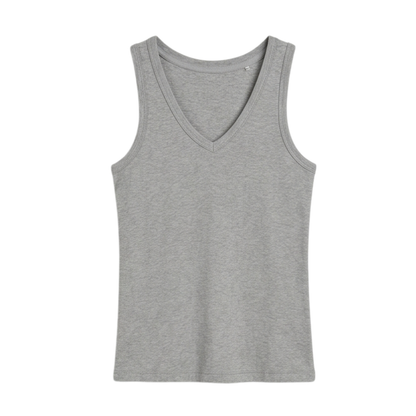 Ribbed V-Neck Tank — View 18 | Clova