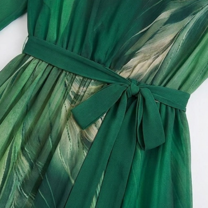 Aurelinea Painted Chiffon Maxi Dress — View 8 | Clova