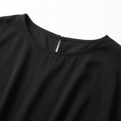 Sequin Trim Layered Chiffon Top — View 6 | Clova