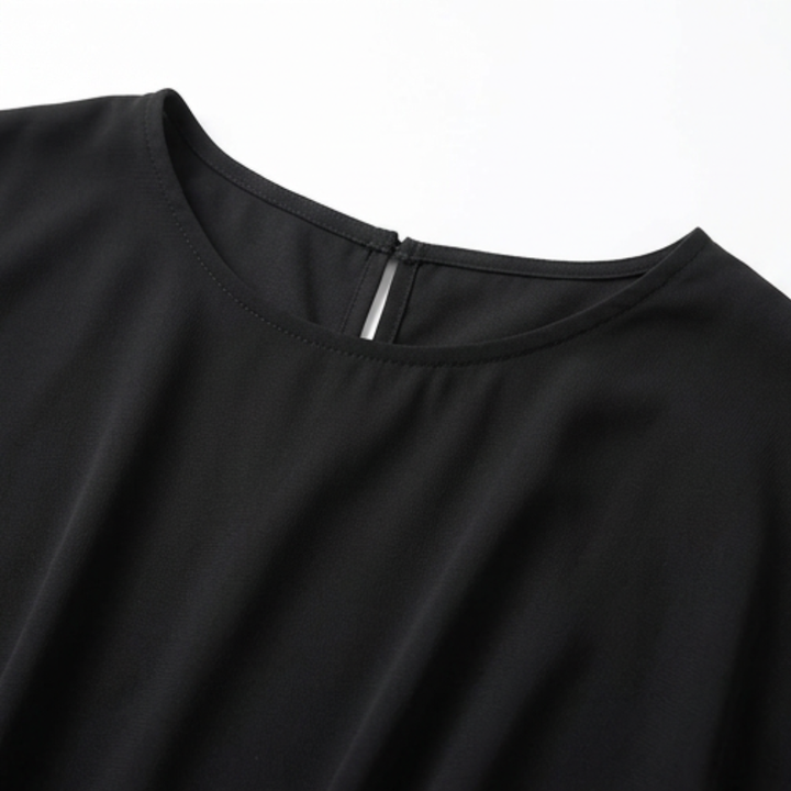 Sequin Trim Layered Chiffon Top — View 6 | Clova