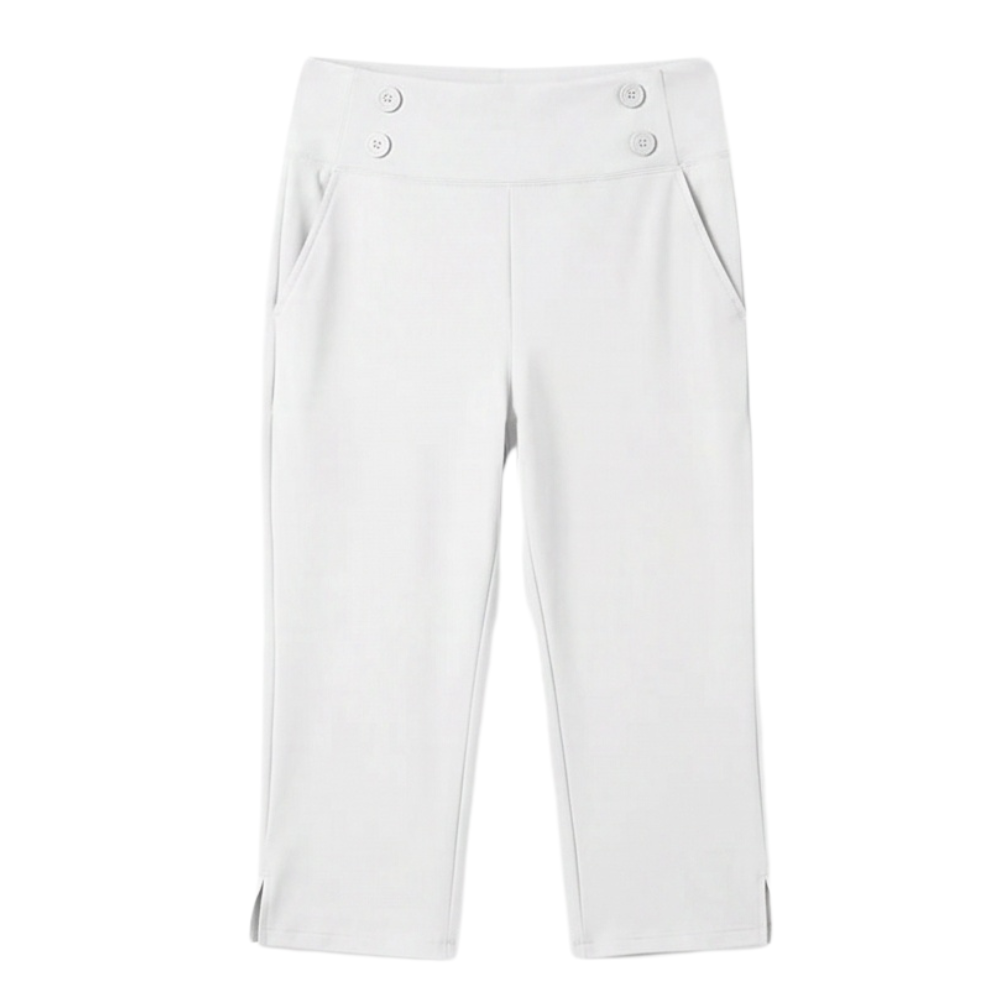 High-Waist Stretch Capri Pants — View 21 | Clova