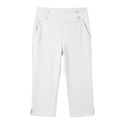 High-Waist Stretch Capri Pants — View 21 | Clova