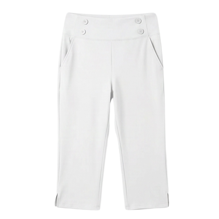 High-Waist Stretch Capri Pants — View 21 | Clova
