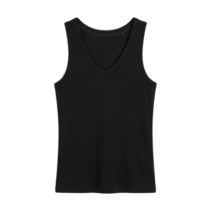 Ribbed V-Neck Tank — View 16 | Clova
