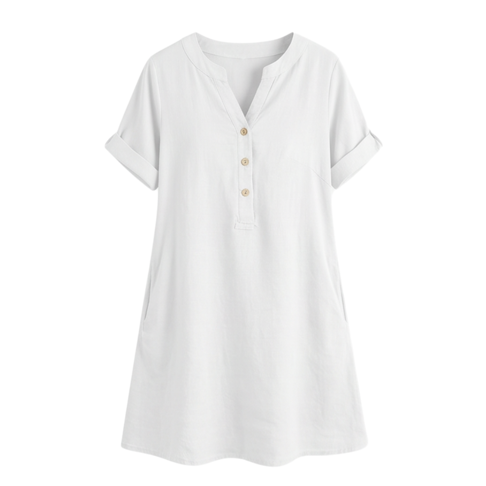 Breezy V-Neck Boho Sundress with Pockets — View 17 | Clova