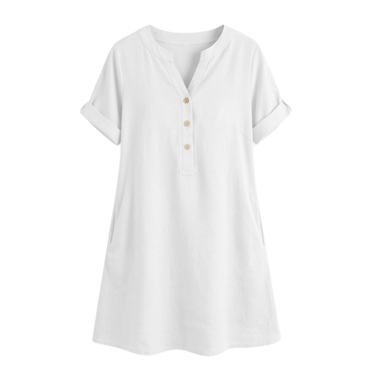 Breezy V-Neck Boho Sundress with Pockets — View 17 | Clova