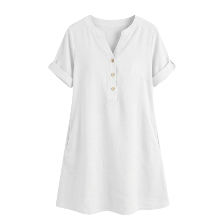 Breezy V-Neck Boho Sundress with Pockets — View 17 | Clova
