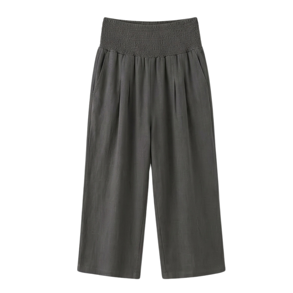 Smocked-Waist Culottes — View 19 | Clova
