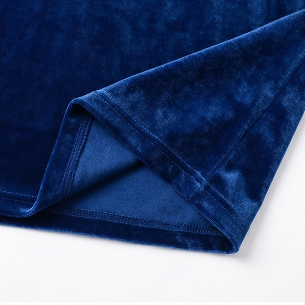 Velvet Cocoon Midi Dress with Hidden Pockets — View 13 | Clova