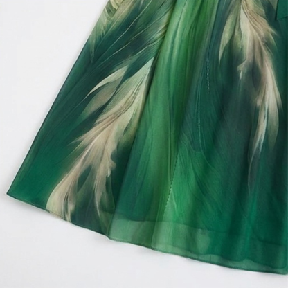 Aurelinea Painted Chiffon Maxi Dress — View 9 | Clova