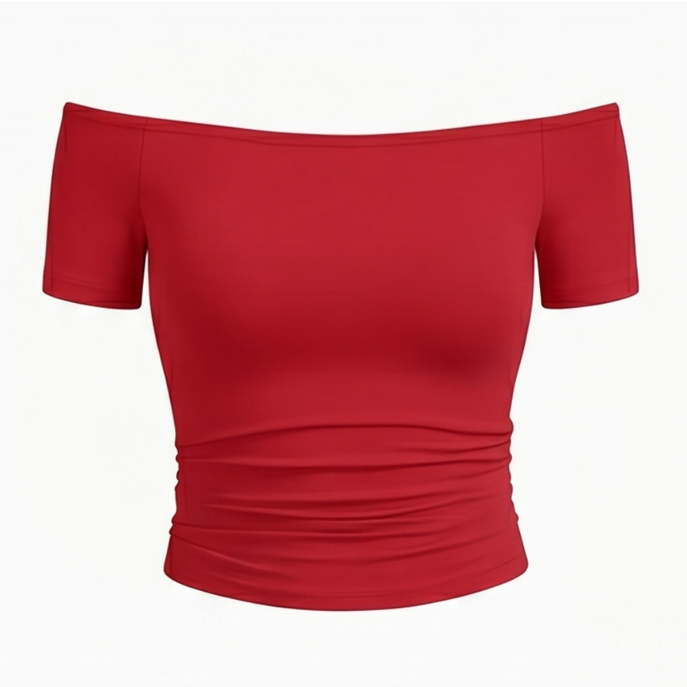 Velora Off-Shoulder Slim Fit Top — View 18 | Clova