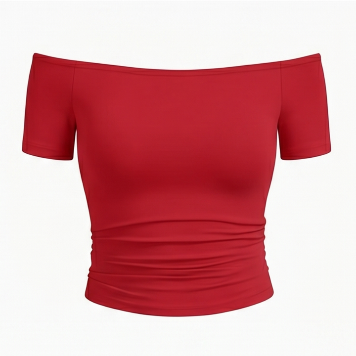 Velora Off-Shoulder Slim Fit Top — View 18 | Clova