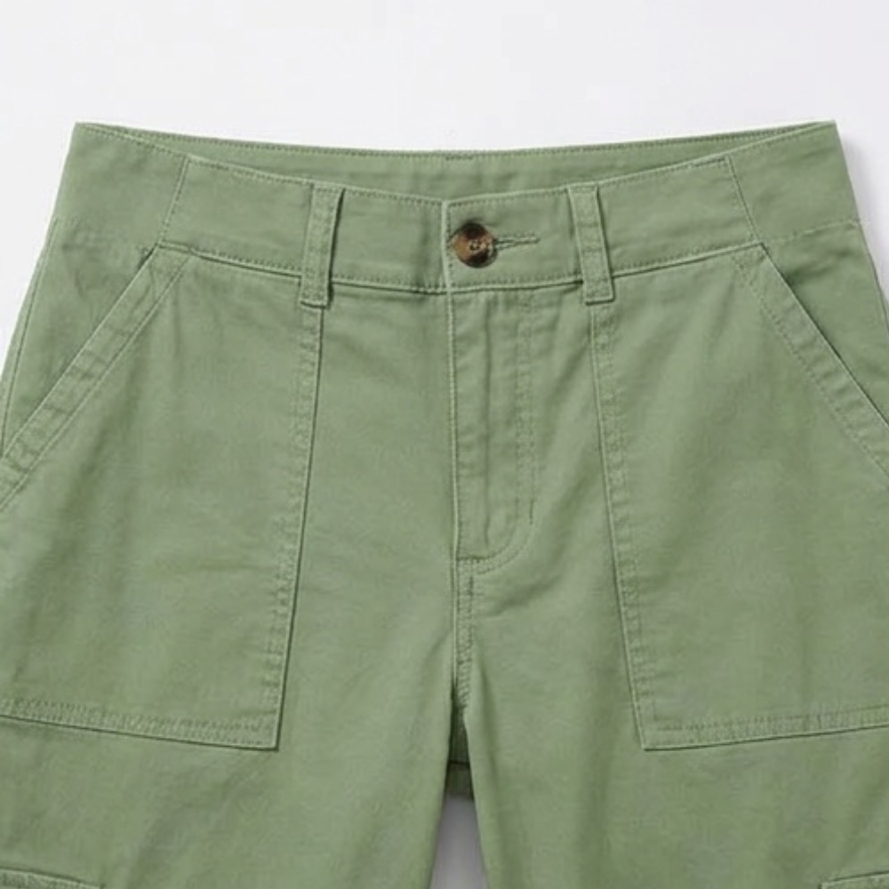Comfortable Stretch Capri with Pockets — View 7 | Clova