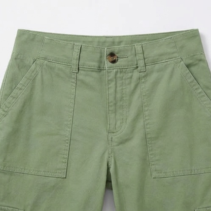Comfortable Stretch Capri with Pockets — View 7 | Clova