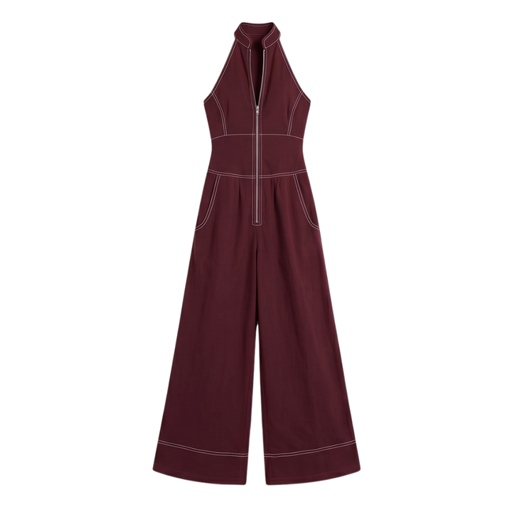 Sculpted Halter Jumpsuit — View 21 | Clova