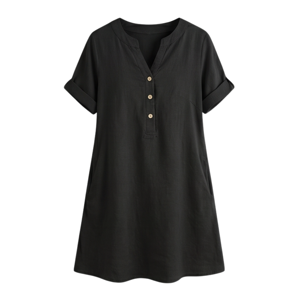 Breezy V-Neck Boho Sundress with Pockets — View 18 | Clova