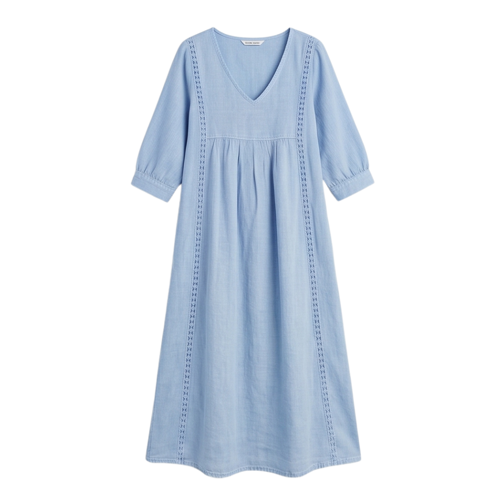 Relaxed Midi Dress with Pockets — View 12 | Clova