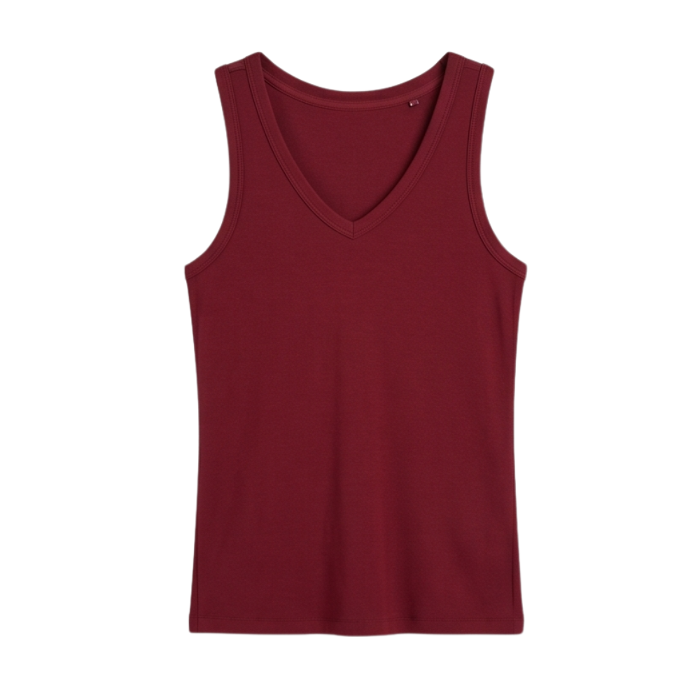Ribbed V-Neck Tank — View 15 | Clova