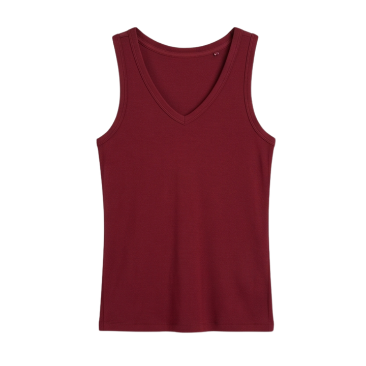 Ribbed V-Neck Tank — View 15 | Clova