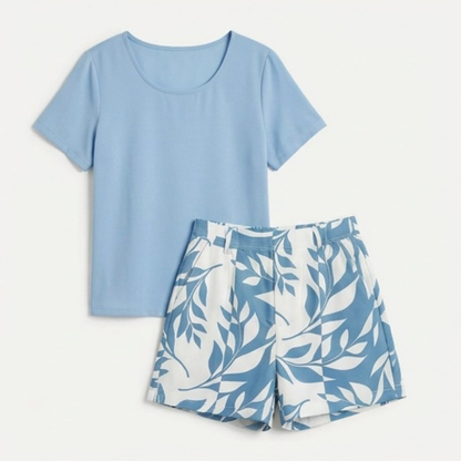 Leaf Print 2-Piece Summer Set — View 12 | Clova