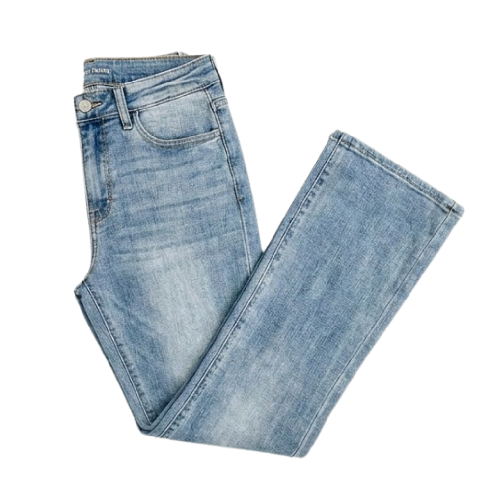 Denalia Tummy-Smoothing Bootcut Jeans — View 12 | Clova