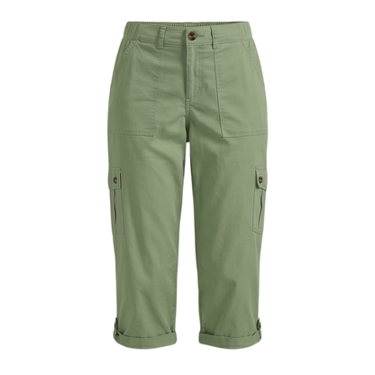 Comfortable Stretch Capri with Pockets — View 15 | Clova