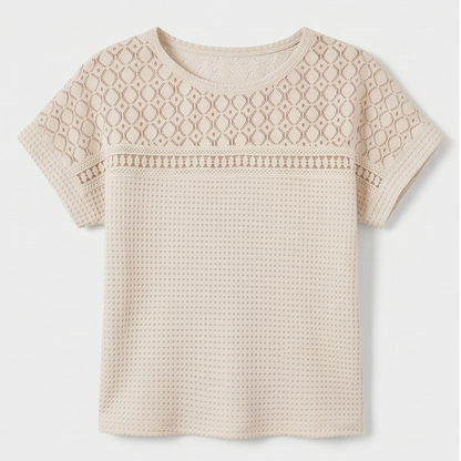 Breezy Open-Weave Knit Top — View 15 | Clova