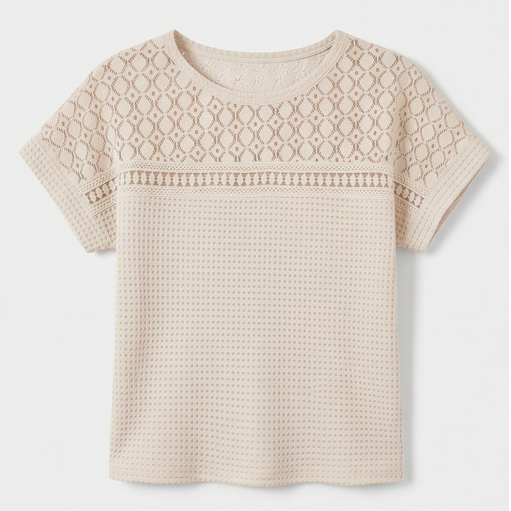 Breezy Open-Weave Knit Top — View 15 | Clova