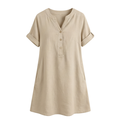 Breezy V-Neck Boho Sundress with Pockets — View 20 | Clova