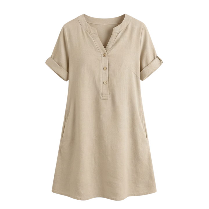 Breezy V-Neck Boho Sundress with Pockets — View 20 | Clova