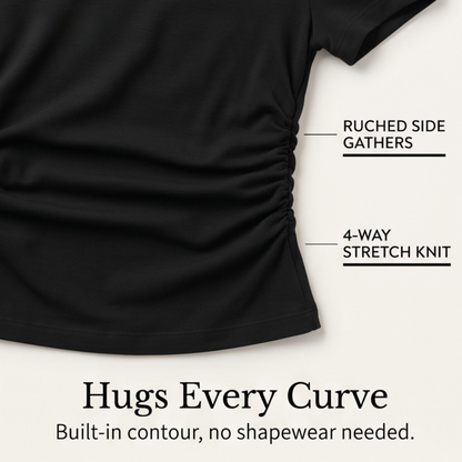 Velora Off-Shoulder Slim Fit Top — View 5 | Clova