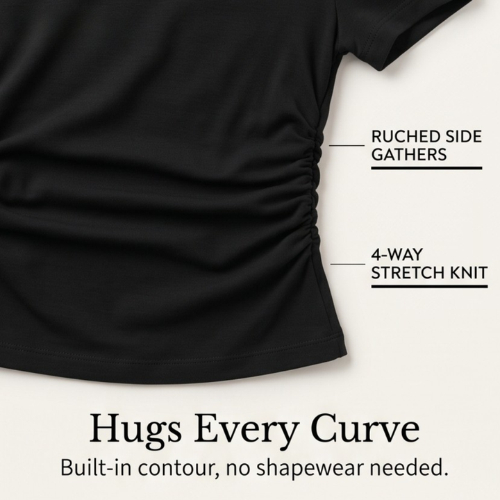 Velora Off-Shoulder Slim Fit Top — View 5 | Clova