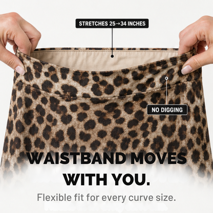 Curvy-Fit Leopard Print Maxi Skirt — View 5 | Clova