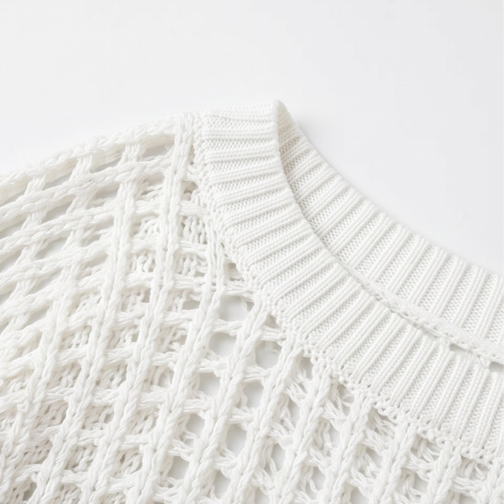Breezy Open-Knit Summer Top — View 11 | Clova