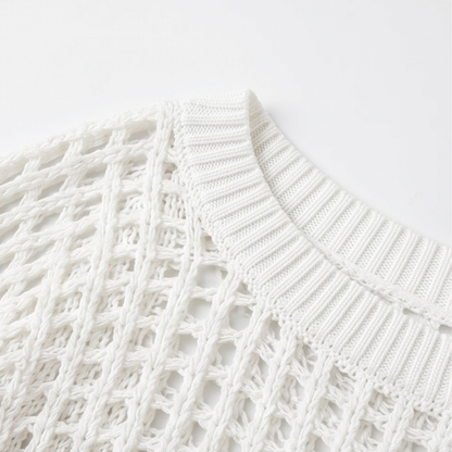 Breezy Open-Knit Summer Top — View 11 | Clova