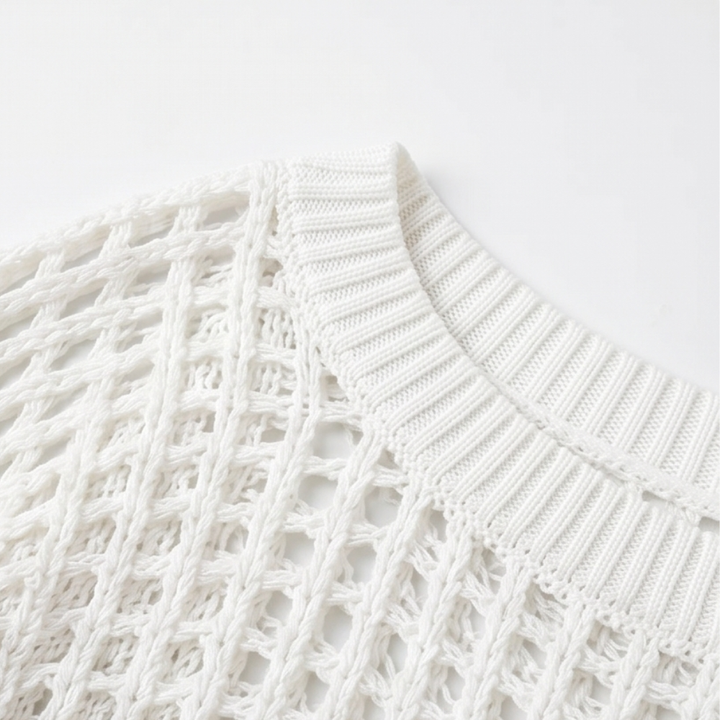 Breezy Open-Knit Summer Top — View 11 | Clova
