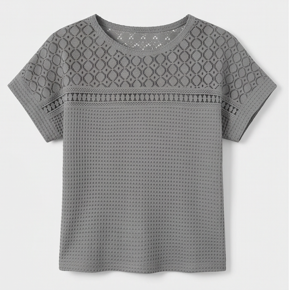 Breezy Open-Weave Knit Top — View 14 | Clova