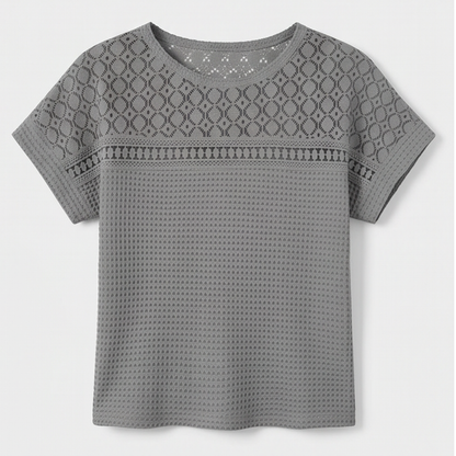 Breezy Open-Weave Knit Top — View 14 | Clova