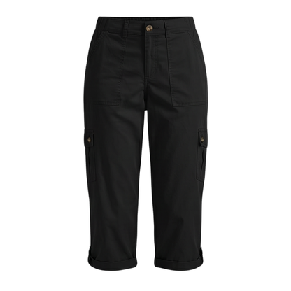 Comfortable Stretch Capri with Pockets — View 12 | Clova