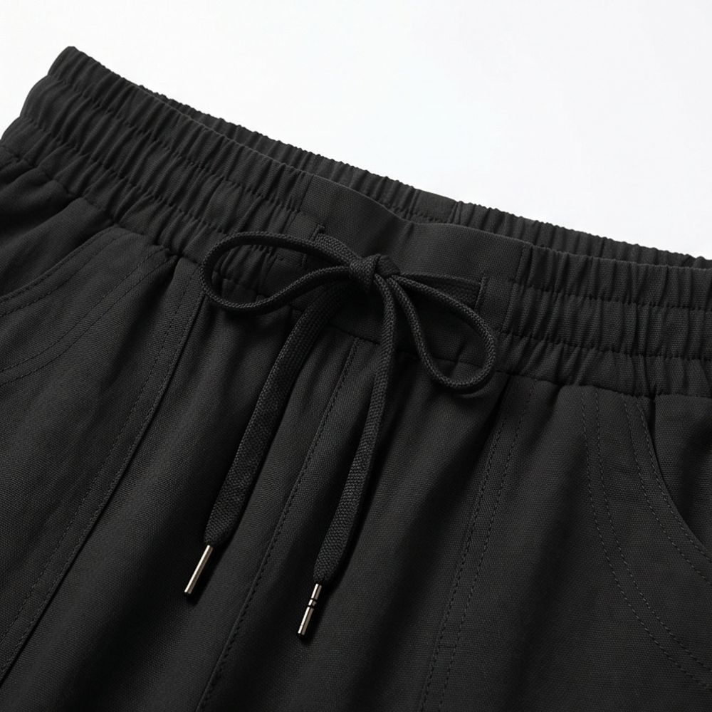 Soft Cropped Wide-Leg Pants with Pockets — View 7 | Clova