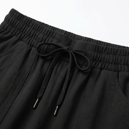 Soft Cropped Wide-Leg Pants with Pockets — View 7 | Clova