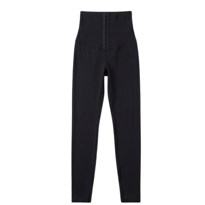 High-Waist Corset Leggings with Adjustable Cinch — View 19 | Clova