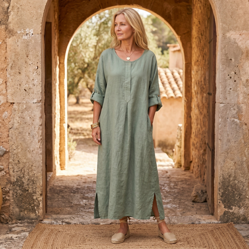 Flowy Linen-Style Maxi for Everyday Elegance — View 3 | Clova