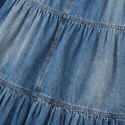 Soft Button-Front Maxi Skirt — View 8 | Clova