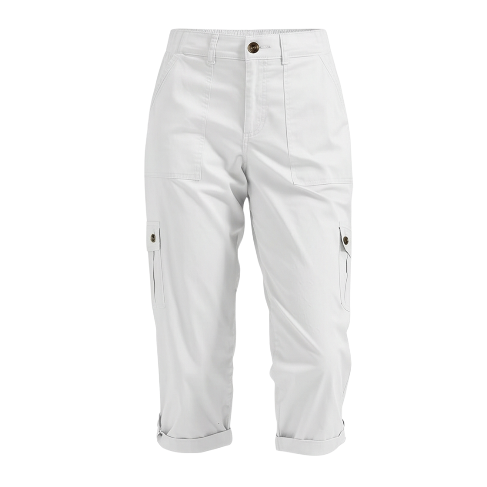 Comfortable Stretch Capri with Pockets — View 14 | Clova