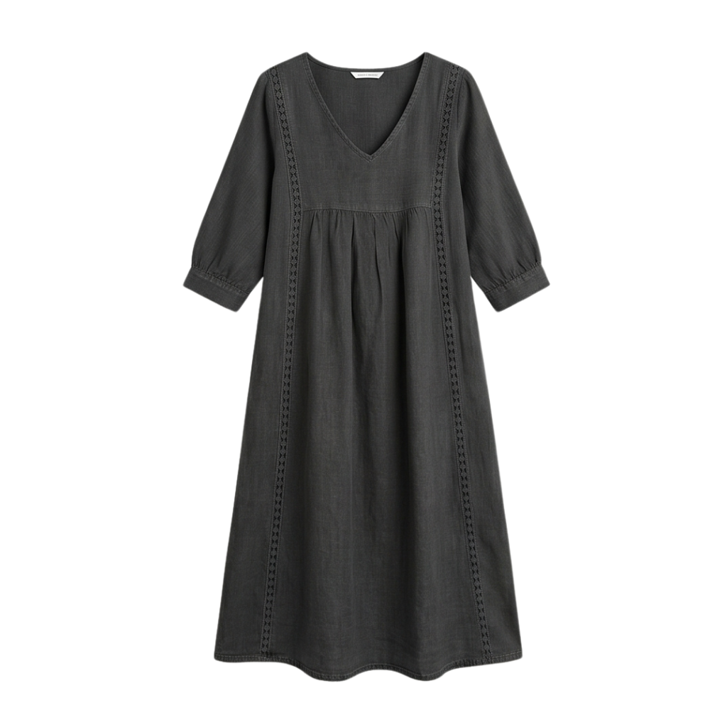 Relaxed Midi Dress with Pockets — View 15 | Clova