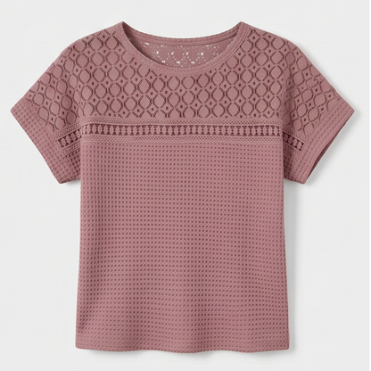 Breezy Open-Weave Knit Top — View 13 | Clova