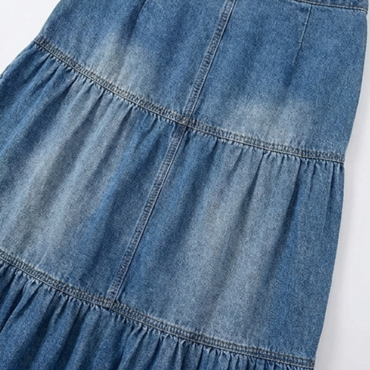 Soft Button-Front Maxi Skirt — View 9 | Clova