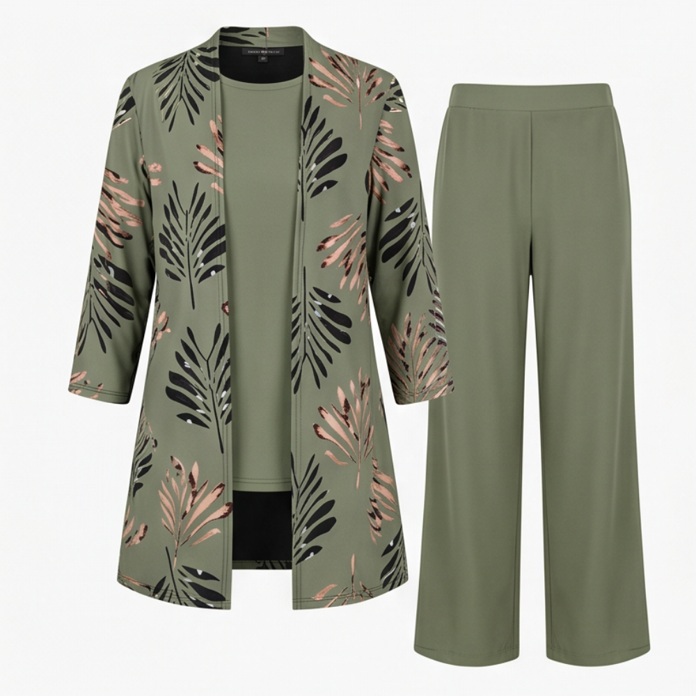 Elegant 3-Piece Pantsuit Set for Occasions — View 11 | Clova