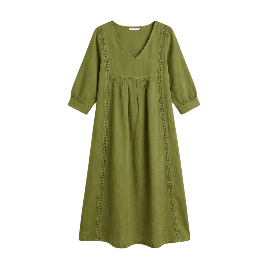 Relaxed Midi Dress with Pockets — View 16 | Clova